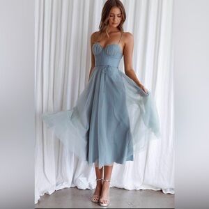 Selfie Leslie Smitten Sweetheart Neckline Chiffon Dress